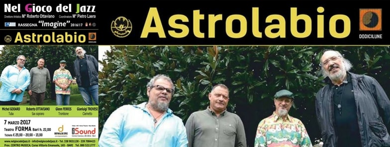 7 MARCH 2017 | #weMeet ASTROLABIO | NEL GIOCO DEL JAZZ + DISPENSA DEI TIPICIL | @ BARI, PUGLIA, ITALY