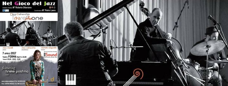 7 Aprile 2017 | #weMeet T(h)ree plus one featuring Tineke Postma | Nel Gioco del Jazz + Dispensa dei Tipici | @ Bari, Puglia, Italia