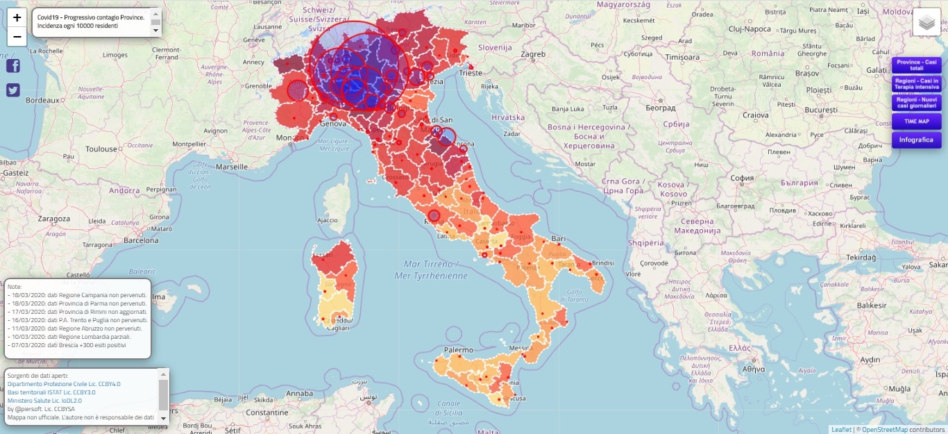 18-03-2020: in Italia 28.710 persone positive al Corona Virus